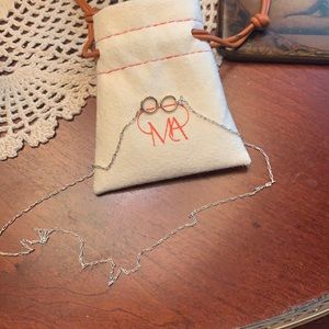 Marla Aaron fine silver chain with gold loops